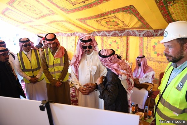 الأمير تركي بن ​​طلال يفتتح عقبة خشم أنقار بالكحلة على حدود تنومة